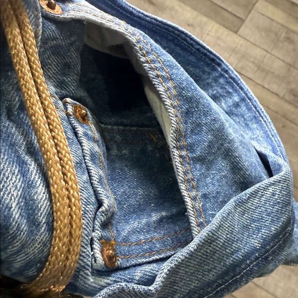 Vintage Levi Shoulder Handmade Bag with Rope Detail - Picture 8 of 8